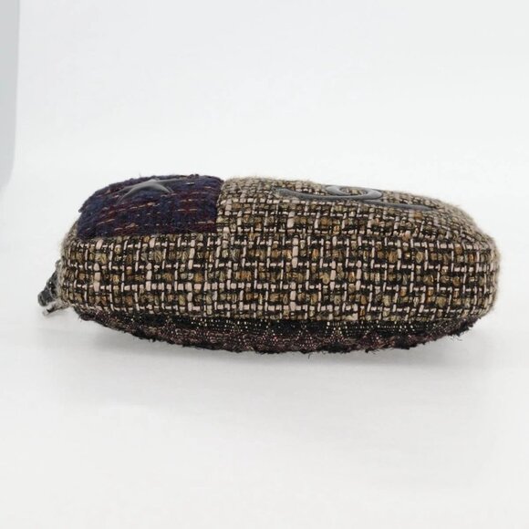 CHANEL Chain Shoulder Bag Tweed Black CC Auth - Picture 5 of 16